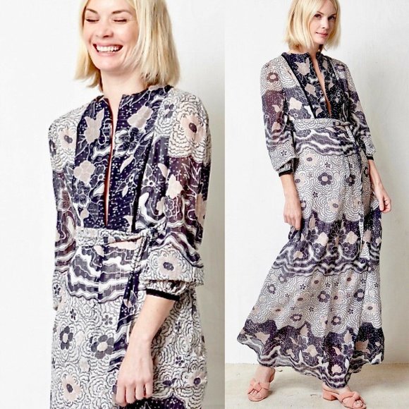 Warm Dresses & Skirts - Warm Floral Cotton Boho Maxi Dress